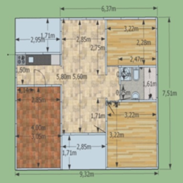 Vivienda de 78m2 con - Tres dormitorios o garaje opcional - Imagen 4
