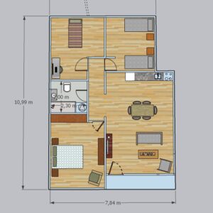 Vivienda 83 metros cuadrados tres dormitorios